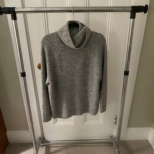 Heather Grey Knit Turtleneck